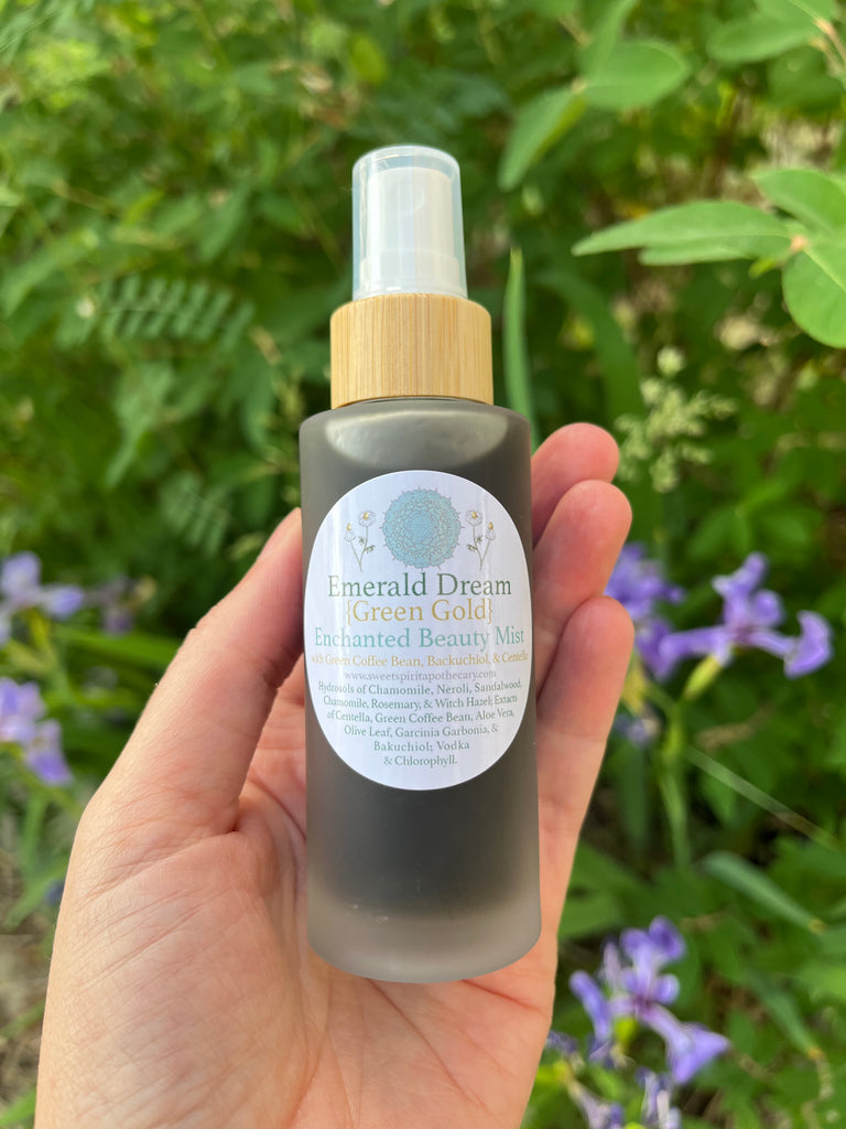 Emerald Dream~Enchanted Beauty Mist✨ with Centella, Green Coffee Bean, Bakuchiol, Olive leaf and more!