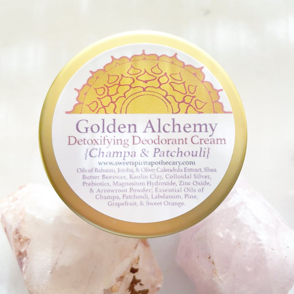 Golden Alchemy Deodorant Cream~ Champa, Patchouli, Golden Amber, Pine and citrus