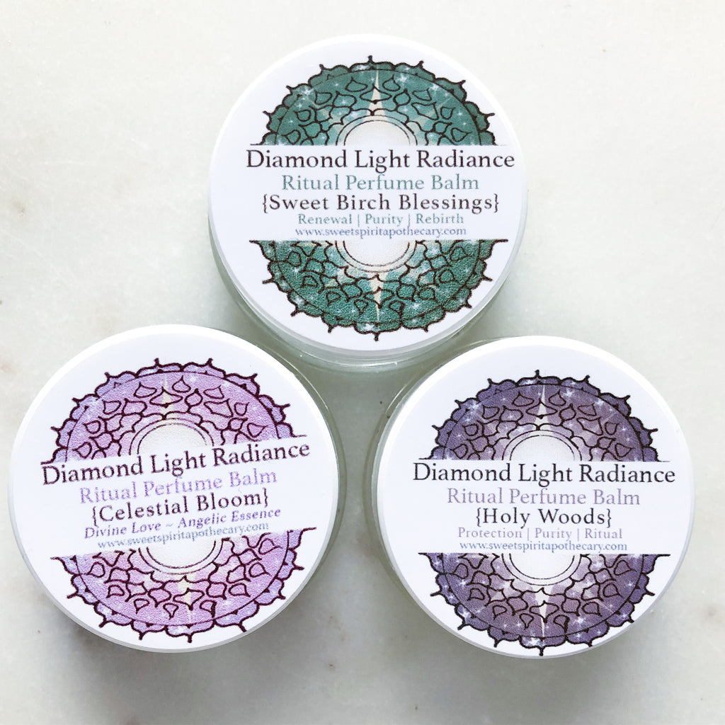 Diamond Light Radiance~ Ritual Perfume Balms~ holy trinity!