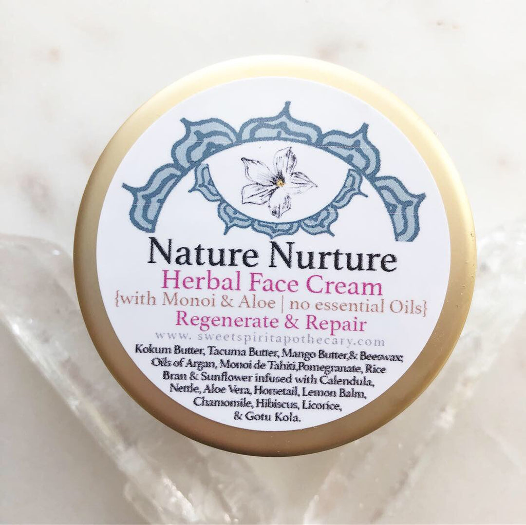 Nature Nurture~Herbal Face Cream~with Monoi (essential oil free!)