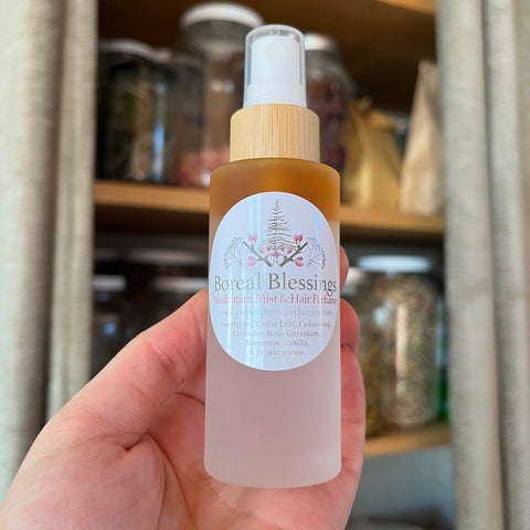 Boreal Blessings~Meditation Mist and Ritual Perfume~Sweetgrass, Lavender,Cedar, Patchouli