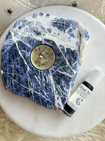 Blue Moon~Crystal Candleholder and Roller Set