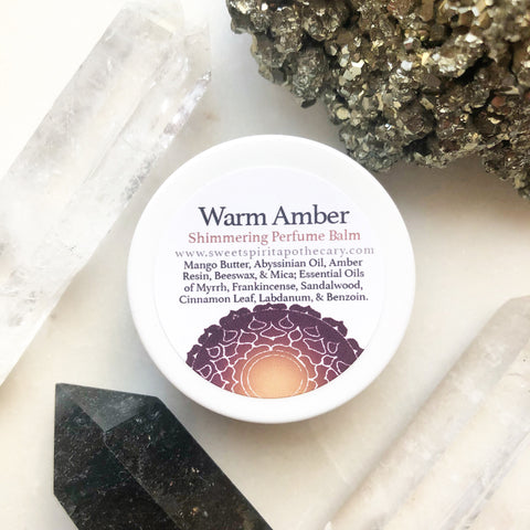 Warm Amber~Shimmering Perfume Balm