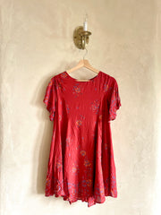 Red Floral Mini Dress