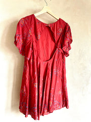 Red Floral Mini Dress