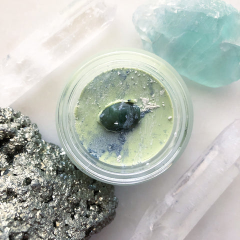 Emerald Radiance~ Purifying Beauty Balm (face cream)~ with natural sun protection, natural retinol, and chlorophyll