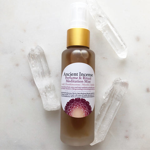 Ancient Amber Perfume/meditation mist (Frankincense, Myrrh, Patchouli, Amber)
