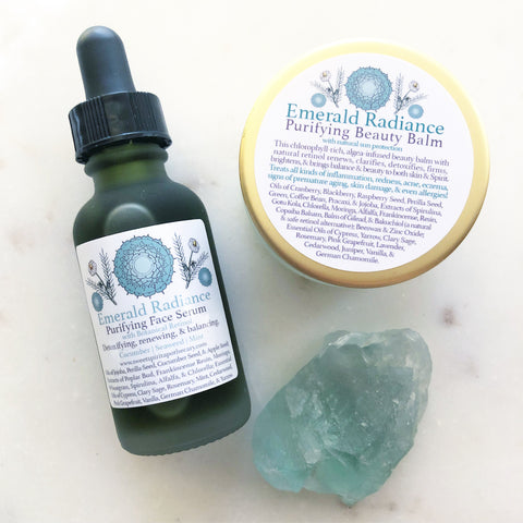 Emerald Radiance~ Purifying Face Duo~ with botanical retinol and sun protection!