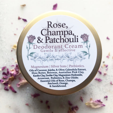 Rose, Champa, Patchouli Deodorant Cream
