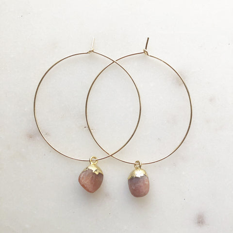 Sacred Sunstone Hoops