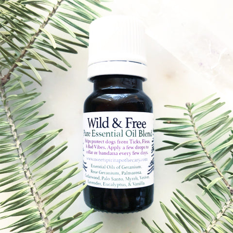 Wild and Free~ Pure Essential Oil Blend (diffuser blend and tick repellent for dogs)