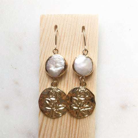 Rose Pearl Earrings