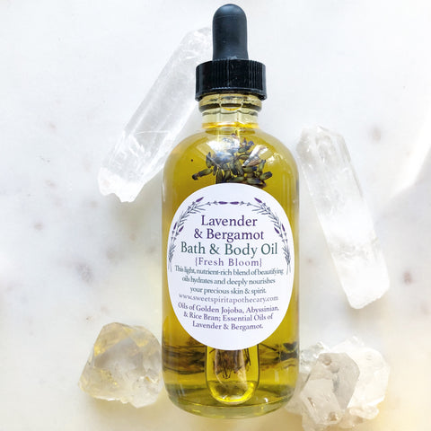 Lavender and Bergamot~Bath and Body Oil