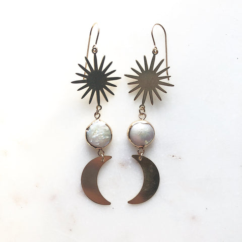 Celestial Pearl Earrings