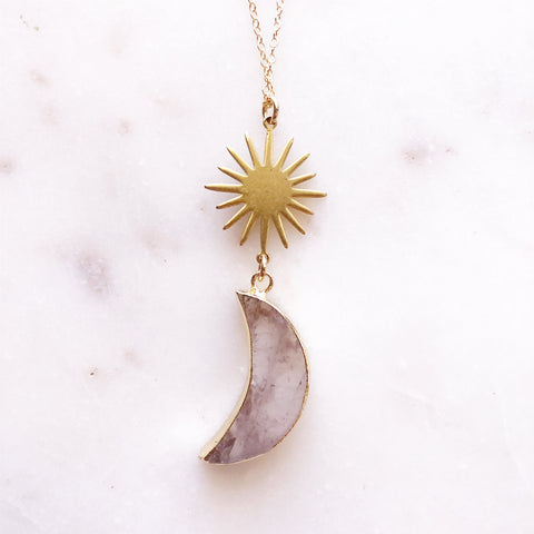 You Are Celestial- Rose Quartz Necklace