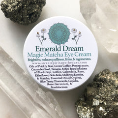 Emerald Dream~Magic Matcha Eye Cream~ now with Bakuchiol (non irritating natural retinol) sea fennel, and Arnica
