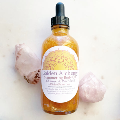 Golden alchemy~ Champa and Patchouli shimmering body oil