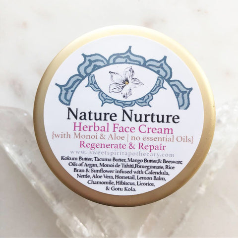Nature Nurture~Herbal Face Cream~with Monoi (essential oil free!)