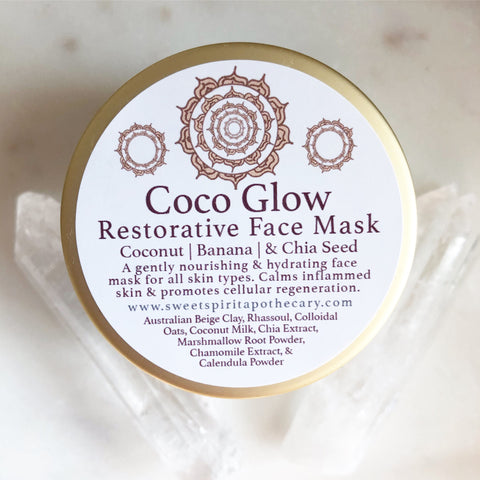 Coco Glow~Face Mask with chia, coconut, and chamomile
