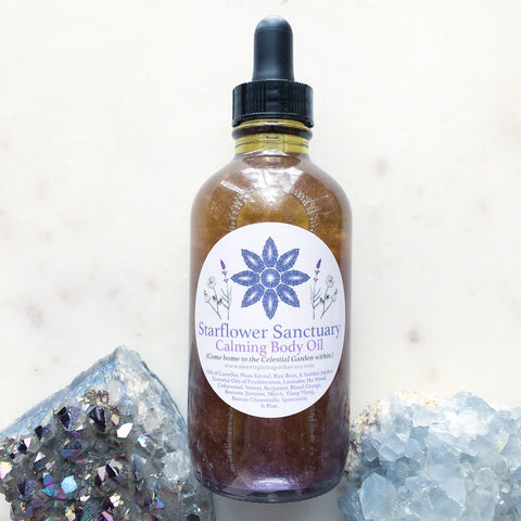 Starflower Sanctuary~ Bath and Body Oil~ peace and calm