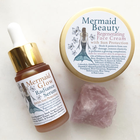 Mermaid Beauty~Beautifying Duo~Face Cream and Serum with Sun Protection