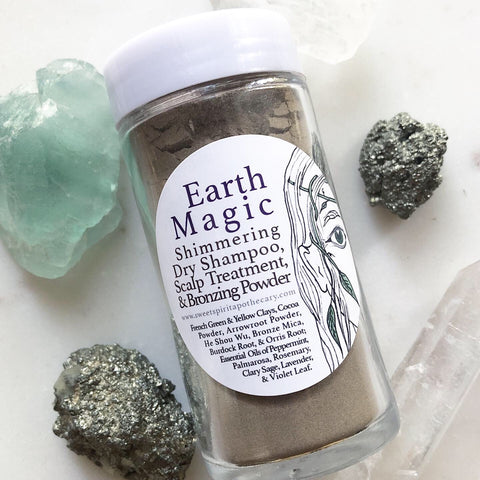 Earth Magic~Shimmering Dry Shampoo/Hair texturizer/Face Mask