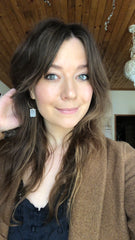 White Agate Crystal Hoops